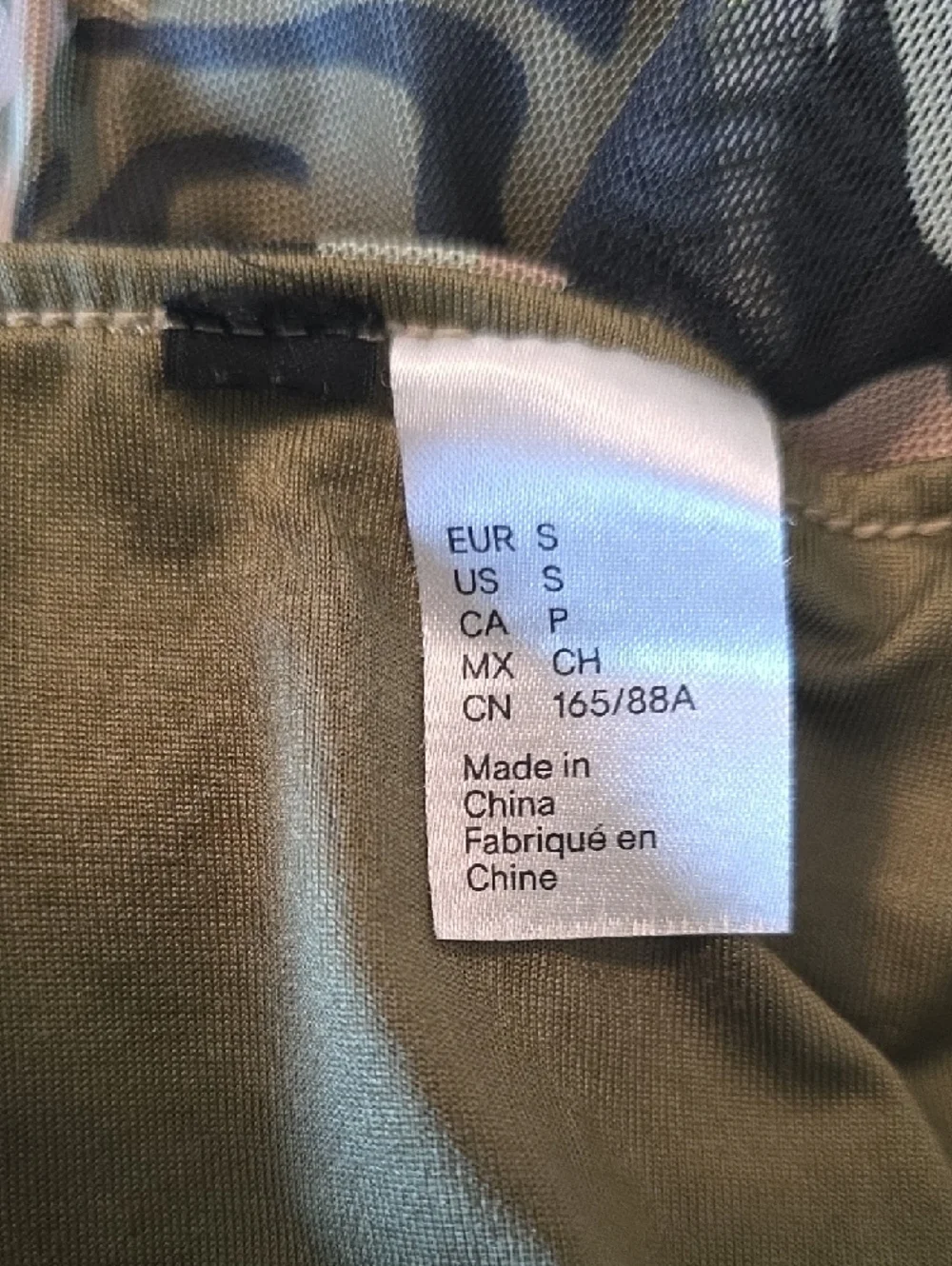 H&M Olive & Black Swirl Lace-Up Long Sleeve Dress - Picture 5 of 5